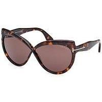 Tom Ford Beatrice Butterfly Sunglasses - Dark Havana