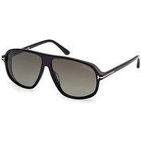 TOM FORD Sunglasses FT1208 GUILLAUME 01B Smoke Black Men