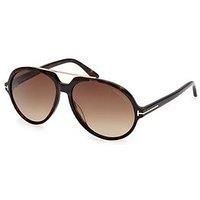 Tom Ford Tom Ford Aalto Pilot Sunglasses-Brown