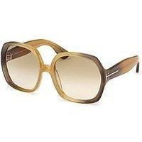Tom Ford Saffron Square Acetate Sunglasses - Yellow
