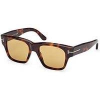 Tom Ford FT1280 53E Yellow/Blonde Havana Square 53 mm Men's Sunglasses