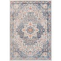 Livabliss Safi Indoor Outdoor Rug - Boho Runner Rugs for Living Room 80x150 cm Dining, Hallway Carpet, Patterned Neutral and Coloured Rugs, Waterproof, Stain Durable - Blue, Rust, Beige