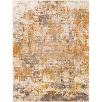 Livabliss Tervel Abstract Rug - Area Rugs Living Room 160x213 cm, Dining Room, Lounge, Kitchen, Bedroom - Modern Marble Large Rug, Soft Luxurious Easy Care Medium Pile, Orange, Mustard, Grey,Beige