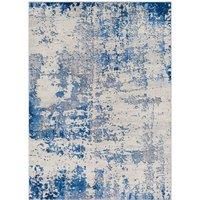 Livabliss Phuket Abstract Rug - Area Rugs Living Room 200x290 cm, Dining Room, Lounge, Kitchen, Bedroom - Modern Marble Large Rug, Soft Luxurious Easy Care Medium Pile, Grey, Cream, Blue