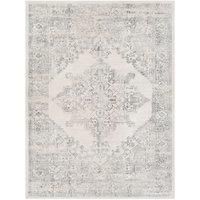 Livabliss Roma Vintage Rug - Area Rugs for Living Room 200 cm, Bedroom - Scandi Neutral Rugs, Traditional Patterned Boho Style, Natural Easy Care Pile - Large Rug, Off-White and Grey