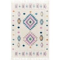 PUKYU Shaggy Modern Boho Plush Pile Area Rug