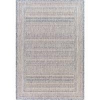 3-Mei Livabliss Dingli Indoor Outdoor Rug - Large Boho Rugs for Living Room 160x213 cm Dining, Kitchen Carpet, Patterned Neutral and Coloured Rugs, Waterproof, Stain Durable - Cream and Dark Blue