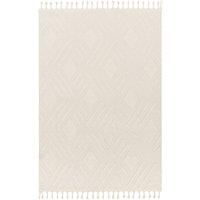 Livabliss Vientiane Geometric Rug - Scandi Area Rugs Living Room 160x213 cm, Dining, Kitchen - Neutral, Abstract Patterned Rugs, Boho Style, Easy Care Pile - Large Rug, Cream
