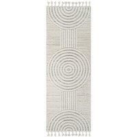 Livabliss Saida Geometric Rug - Scandi Area Rugs Living Room 160x213 cm, Dining, Kitchen - Neutral, Abstract Patterned Rugs, Boho Style, Easy Care Pile - Large Rug, Grey and Cream