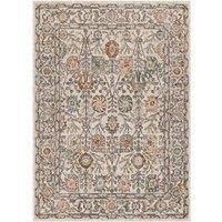 Livabliss Wicklow Vintage Rug - Area Rugs for Living Room 200 cm, Bedroom - Scandi Neutral Rugs, Traditional Patterned Boho Style, Natural Easy Care Pile - Large Rug, Ivory and Pink