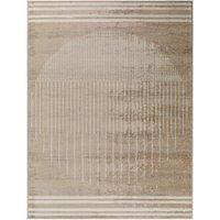 Livabliss Nairobi Geometric Rug - Scandi Area Rugs Living Room 160x216 cm, Dining, Kitchen - Neutral, Abstract Patterned Rugs, Boho Style, Easy Care Pile - Large Rug, Cream and Brown