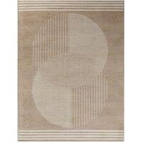 Livabliss Mombasa Geometric Rug - Scandi Area Rugs Living Room 200x274 cm, Dining, Kitchen - Neutral, Abstract Patterned Rugs, Boho Style, Easy Care Pile - Large Rug, Brown and Beige