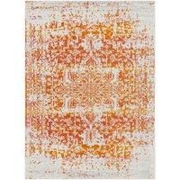 Livabliss Syracusa Vintage Rug - Area Rugs Living Room 200x274 cm, Dining Floor, Kitchen, Traditional Multicoloured Boho Style, Easy Care Pile, Bohemian Large Rug, Burnt Orange, Beige