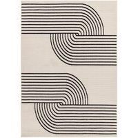 Surya Hialeah Abstract Rug - Area Rugs for Living Room, Dining, Lounge, Bedroom - Marble Rug, Soft Medium Pile Large Rug for Easy Care - Modern Rugs Living Room 150x213cm Neutral Ivory and Black Rug