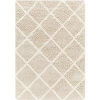 Livabliss Trakai Shaggy Rug - Modern Berber Rugs Living Room, Large 200x290 cm, Soft Shaggy Rugs for Bedroom - Neutral Boho Fluffy Rug, Easy Care Plush Thick Pile - Light Beige and White