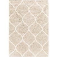 JUDY Shaggy Cottage Plush Pile Beige Area Rug 130 x 170 cm 130 x 170 cm