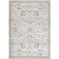 Livabliss Doha Machine Washable Rug - Vintage Area Rugs Living Room, Large Rug 160x213 cm - Traditional Boho Style, Dining Room, Kitchen, Outdoor, Hallway - Ivory and Light Grey