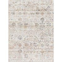 Livabliss Djanet Machine Washable Rug - Vintage Area Rugs Living Room, Large Rug 160x213 cm - Traditional Boho Rug Style, Dining Room, Kitchen, Outdoor, Hallway - Ivory, Brown, Grey, Blue Rug