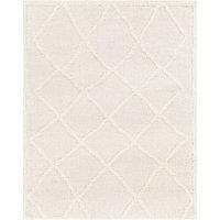 Livabliss Bolina Shaggy Rug - Modern Berber Rugs Living Room, Large 160x213 cm, Soft Shaggy Rugs for Bedroom - Neutral Boho Fluffy Rug, Easy Care Plush Thick Pile - Beige and White