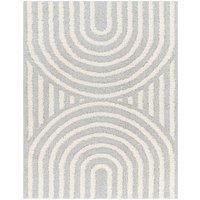 Livabliss Chauny Shaggy Rug - Modern Berber Rugs Living Room, Large 200x275 cm, Soft Shaggy Rugs for Bedroom - Neutral Boho Fluffy Rug, Easy Care Plush Thick Pile - Beige and White