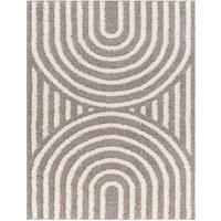 Livabliss Chauny Shaggy Rug - Modern Berber Rugs Living Room, Large 200x275 cm, Soft Shaggy Rugs for Bedroom - Neutral Boho Fluffy Rug, Easy Care Plush Thick Pile - Charcoal and White