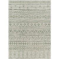 Livabliss Alora Indoor Outdoor Rug - Large Boho Rugs for Living Room 160x230 cm Dining, Kitchen Carpet, Patterned Neutral and Coloured Rugs, Waterproof, Stain Durable - Dark Green, Ivory