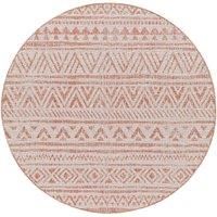 Livabliss Alora Indoor Outdoor Rug - Large Boho Rugs for Living Room 160 cm Dining, Kitchen Carpet, Patterned Neutral and Coloured Rugs, Waterproof, Stain Durable - Coral, Ivory
