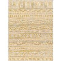 Livabliss Alora Indoor Outdoor Rug - Large Boho Rugs for Living Room 160x230 cm Dining, Kitchen Carpet, Patterned Neutral and Coloured Rugs, Waterproof, Stain Durable - Mustard and Ivory