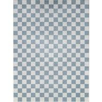 Livabliss Santa Rosa Geometric Rug - Scandi Area Rugs Living Room 200x275 cm, Dining, Kitchen - Neutral, Abstract Patterned Rugs, Boho Style, Easy Care Pile - Large Rug, Ivory and Blue