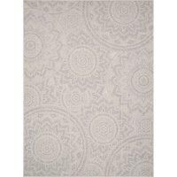Livabliss Alanya Indoor Outdoor Rug - Large Boho Rugs for Living Room 160x213 cm Dining, Kitchen Carpet, Patterned Neutral & Coloured Rugs, Waterproof, Stain Durable - Ivory and Light Grey