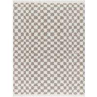 Livabliss Burgas Shaggy Rug - Modern Berber Rugs Living Room, Large 200x275 cm, Soft Shaggy Rugs for Bedroom - Neutral Boho Fluffy Rug, Easy Care Plush Thick Pile - Ivory and Grey