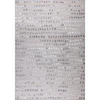 Livabliss Nador Abstract Rug - Area Rugs Living Room 160x213 cm, Dining Room, Lounge, Kitchen, Bedroom - Modern Marble Large Rug, Soft Luxurious Easy Care Medium Pile, Beige, Ivory and Silver