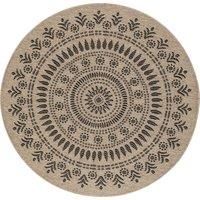 Livabliss Tavira Indoor Outdoor Rug - Large Boho Rugs for Living Room 200x275 cm Dining, Kitchen Carpet, Patterned Neutral and Coloured Rugs, Waterproof, Stain Durable - Beige and Black