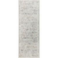 Livabliss Marrakech Vintage Rug - Hallway Runner Rugs Living Room 80x220 cm - Scandi Neutral Rug, Traditional Patterned Boho Style, Natural Easy Care Pile - Hallway Runners, Cream and Grey