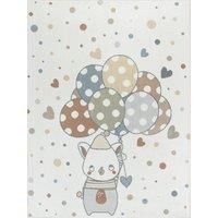 Livabliss Bear Washable Kids Rug - Childrens Rugs for Bedroom 160x213 cm, Machine Washable Animal Rug for Girls and Boys Bedroom, Playroom and Nursery Rugs - Girl, Boy, Baby, Kids Carpet, Cream