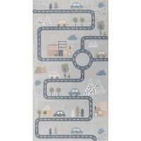 VROOMVILLE Kids Machine Washable Bedroom Area Rug