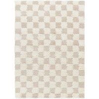 Livabliss Mabini Shaggy Rug - Modern Berber Rugs Living Room, Large 80x220 cm, Soft Shaggy Rugs for Bedroom - Neutral Boho Fluffy Rug, Easy Care Plush Thick Pile - Cream and Beige