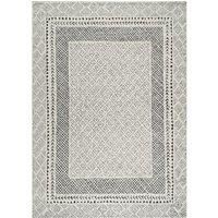 Livabliss Monaco Geometric Rug - Scandi Area Rugs Living Room 160x213 cm, Dining, Kitchen - Neutral, Abstract Patterned Rugs, Boho Style, Easy Care Pile - Large Rug, Grey, Black and Cream