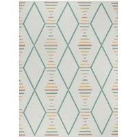 Livabliss Vigo Indoor Outdoor Rug - Large Boho Rugs for Living Room 160x213 cm Dining, Kitchen Carpet, Patterned Neutral and Coloured Rugs, Waterproof, Stain Durable - Ivory, Blue, Yellow