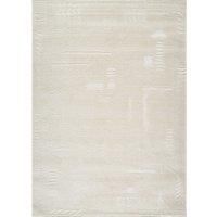 Surya Kobe Modern Living Room Rug – Abstract Living Room, Bedroom, Dining Area Rug – Modern Marble Effect Rug, Soft and Short Pile – Large Carpet, White, Cream, Light Beige, 200 x 275 cm