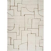 Livabliss Trogir Abstract Rug - Area Rugs Living Room 160x213 cm, Dining Room, Lounge, Kitchen, Bedroom - Modern Marble Large Rug, Soft Luxurious Easy Care Medium Pile, Ivory and Brown