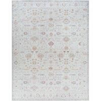 Livabliss x PNW Home/'s Jordyn Spokane Vintage Rug - Area Rugs for Living Room 200x275 cm, Bedroom - Scandi Neutral Rugs, Traditional Patterned Boho Style, Natural Easy Care Pile - Large Rug, Ivory