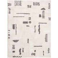 SOLINE Machine Washable Modern Shaggy Charcoal Area Rug 200 x 275 cm