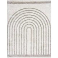 LUCILE Machine Washable Modern Shaggy Medium Grey Area Rug 160 x 213 cm