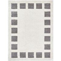 AMINE Machine Washable Modern Shaggy Medium Grey Area Rug 160 x 213 cm
