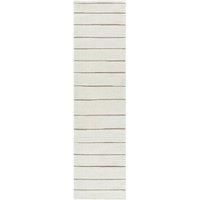Livabliss x Our PNW Home Cascade Global Striped Area Rug, 2/'7" x 7/'3", Ivory/Taupe