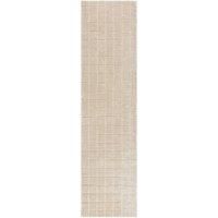 Livabliss x Our PNW Home Cascade Minimalist Grid Area Rug, 2/'7" x 7/'3", Light Beige