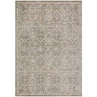 Livabliss x Galey Alix Vintage Rug - Area Rugs for Living Room 160x230 cm, Bedroom - Scandi Neutral Rugs, Traditional Patterned Boho Style, Natural Easy Care Pile - Large Rug, Olive, Taupe, Brown