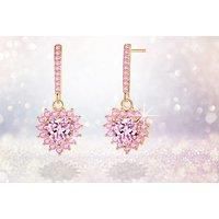 Pink Heart Drop Earrings