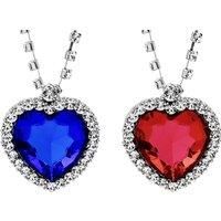 Women'S Heart Of The Ocean Necklace - Red Or Blue!